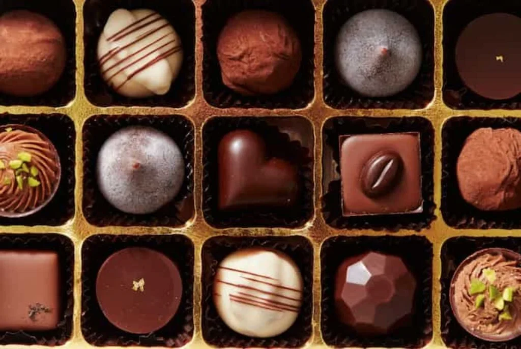 Vários chocolates diferentes
