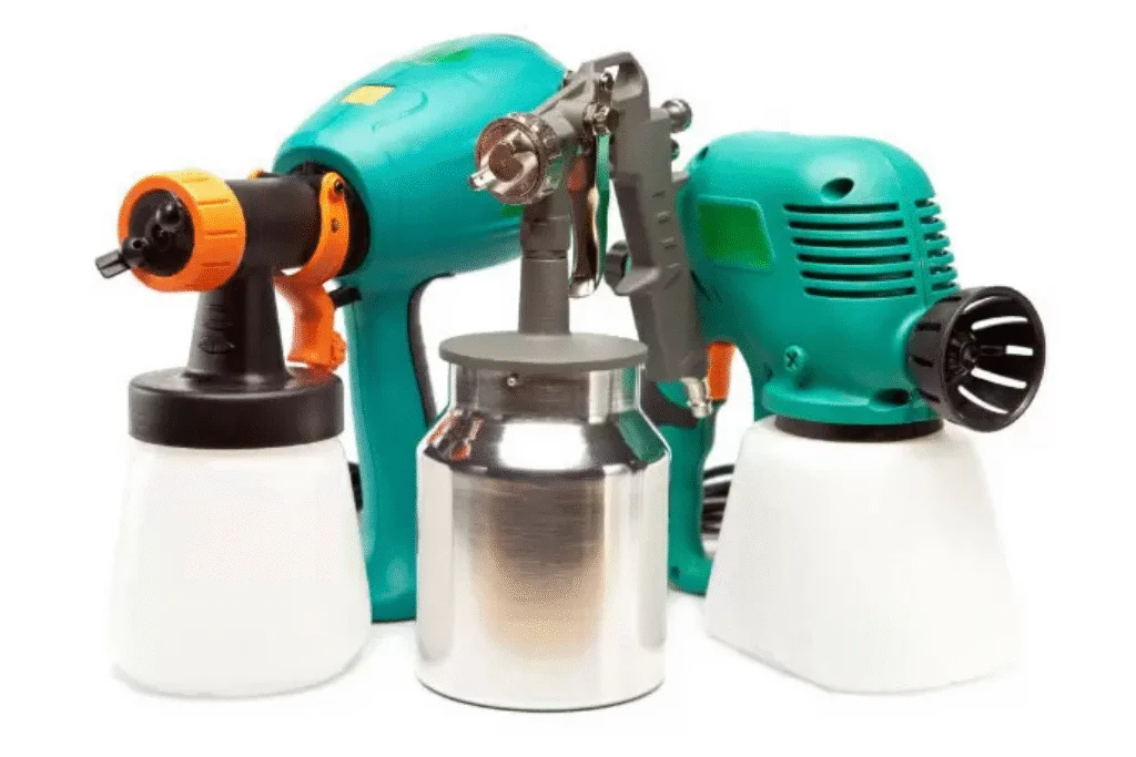 Uma pistola de pintura.