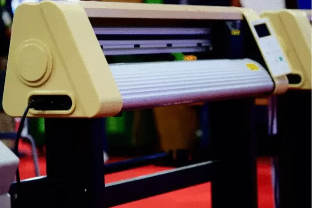 Uma plastificadora branca.