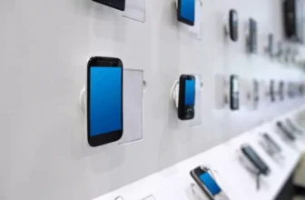 Uma loja de celulares.