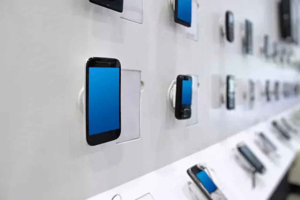 Uma loja de celulares.