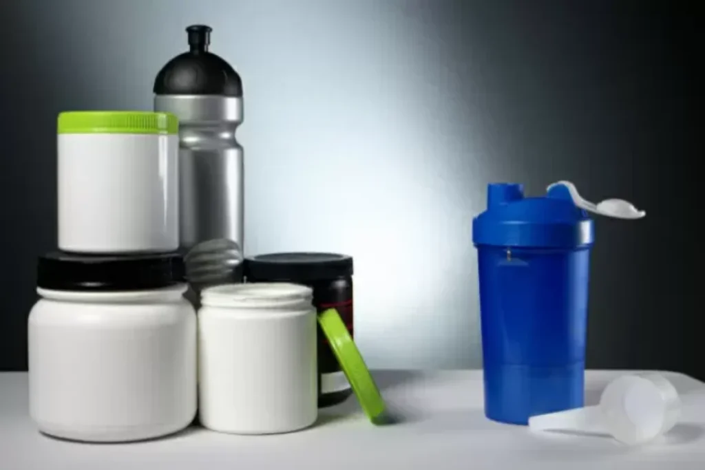 Embalagens de vitaminas.