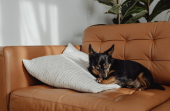 cachorro com travesseiro