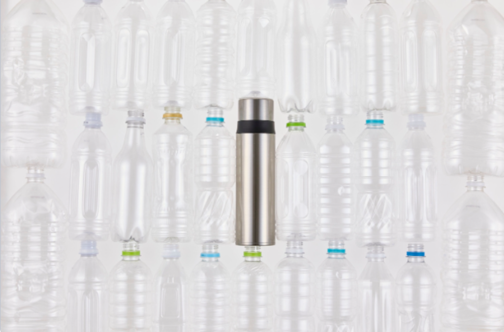 Garrafa térmica cinza